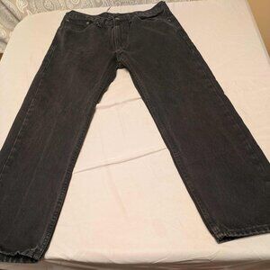 Levi's Jeans Mens 34 x 29 Classic 5 Pockets Black Straight Leg Tag Pullon Denim